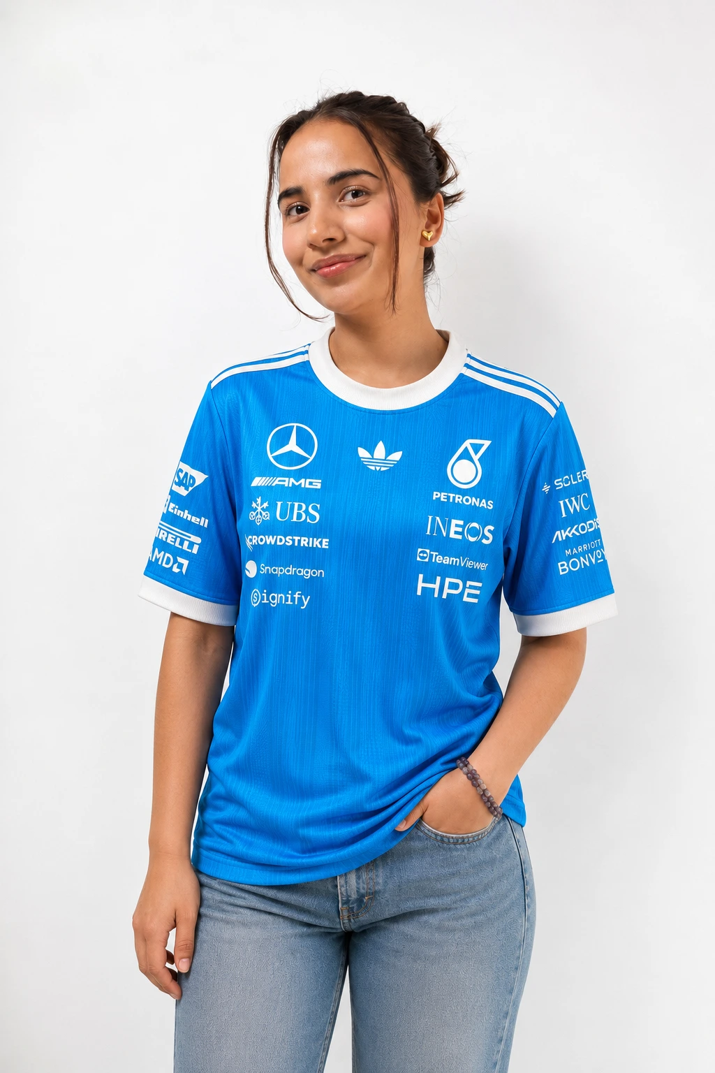 Mercedes BLUE WONDER DRIVER JERSEY